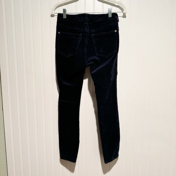 Anthropologie Pilcro High Rise Skinny Corduroy Pants Navy Blue Button Front 26 - Picture 6 of 8